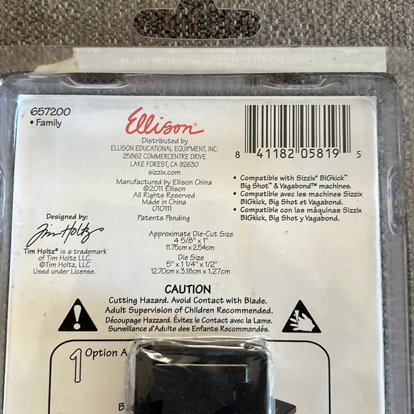 Tim Holtz Sizzix movers and shapers Family Die discontinued. NWT - Picture 5 of 5